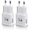 Kayshow 2 Pezzi Caricatore Alimentatore USB da Caricabatterie USB Presa Spinotto 15W per Samsung Galaxy S21 S20 S10 S6 S7 S8 S9/Edge/Plus/Active, A54, A13, A03,Sostituzione del Caricabatterie Rapido Originale