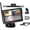 OiLiehu Digitali Wireless Telecamere Posteriori Set, Telecamera Posteriore 1080P AHD, Telecamera per Auto DC 12V Visione Notturna Infrarossi, Telecamera Posteriore Wireless con 5 Monitor