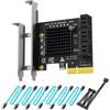 GLOTRENDS SA3026-C Scheda di espansione PCIe X4 SATA a 6 porte con cavi SATA e di alimentazione, compatibile con Windows, Linux, Mac OS, NAS