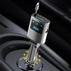 GBKDQQ Adattatore Bluetooth 5.3 da 80,5 W, per auto, 3 in 1, trasmettitore USB e FM con cavo retrattile da 1 m, tipo C, 24 V/12 V, adattatore USB per auto con vivavoce per iPhone