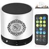 Hitopin Altoparlante Corano Digitale, Traduttore Corano, Portatile con Telecomando, USB Ricaricabile, 8GB TF FM, Argento