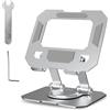 Colexy Supporto per Tablet, Supporto per Ipad In Acciaio Al Carbonio, Pieghevole con Rotazione a 360°, Altezza Regolabile, con Cuscinetto in Silicone Antiscivolo, per Ipad da 4 a 12 Pollici