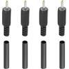 PATIKIL 2.5x0.7mm CC Maschio Terminali Alimentazione Spina 4 Pacco Fai da Te CC Barile Connettore Sostituzione con Tubo Termorestringente