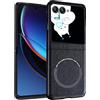 MingWei Custodia per Motorola [ Moto Razr 50 Ultra ] - Magnetismo [Pelle Vegetale] TPU Soft [Assorbimento Degli Urti] Custodia Protettiva Antiurto Leggera Slim Fit (Nero, Razr50 Ultra)