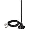 Bingfu Antenna Radio CB Veicolare Auto 27MHz Base Magnetica Connettore Maschio PL259 e BNC Frusta Morbida Compatibile con Cobra Midland Uniden Maxon President Auto Camion Radio CB Mobile