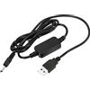 YOKIVE DC 5V a DC 12V USB Step Up Tensione Convertitore, Cavo Alimentazione con DC Jack 3,5mm x 1,35mm,Ottimo per Router,Fotocamera, Auto Guida Registratore (Nero, 12W 2A)