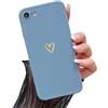 ZTUOK Custodia per cellulare compatibile con iPhone 6/6S, con custodia protettiva per fotocamera antiurto ultra sottile in silicone morbido liquido in silicone per iPhone 6/6S da 4,7 (blu)