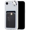 Generic Chengyuanfeng Cover Trasparente per iPhone 16e con Porta Carte, Custodia Ultra-Sottile 1,5 mm in TPU Antigiallo Antiurto, Minimalista Portafoglio con 3D Panda Applicato a Mano, per Studenti e Campus