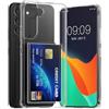 kwmobile Custodia Trasparente Compatibile con Samsung Galaxy S22 Plus Cover - con Retro in PC e Paraurti in TPU Morbido - Case Antiurto - con Porta Carte di Credito