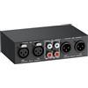 PROZOR Commutatore Audio 2-IN-2-OUT, Switch Selettore e Convertitore XLR a RCA Bidirezionale con Controllo del Volume Passivo Preamplificatore per Altoparlanti da Studio, Home Cinema, DJ