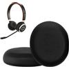 kwmobile 2x Cuscinetto Cuffie Compatibile con Jabra Evolve 2 65 / Evolve 65 SE Pad - Cuscinetti Ricambio Cuffie Over Ear Simil Pelle - nero