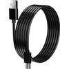 pluX Cavo da 5 metri per Amazon Fire TV Stick Hi-Speed Micro USB cavo di ricarica (5 m, nero)