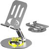 GOZOPO Supporto pieghevole per tablet e telefono, girevole a 360°, supporto regolabile da scrivania per telefono cellulare, compatibile con tutti gli smartphone, iPhone 15 14 13 Pro, iPad, tablet da 4