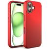 N NEWTOP Custodia Cover Compatibile per iPhone 16 Plus, ORI CASE TPU Silicone Semi Rigido Colori Fodera Interna Microfibra Morbida Protezione Anti Urto Tocco Liscio Guscio Resistente (Rosso)