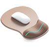 XFSRG Mouse Ergonomico Tappetino Gaming con Poggiapolsi Tappetino per Mouse in Gel Comfort e Supporto per Polso Ideale per Ufficio e Casa (Marrone)