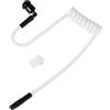 HYSHIKRA Tubo acustico in nylon a maglia per ricambi Compatibile con auricolari per walkie-talkie Motorola, Kenwood, Baofeng e dispositivi di sicurezza. (Bianco, 1)