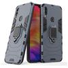 MaiJin Compatibile con Xiaomi Redmi Note7 (PRO) Cover, Custodia Armor Anello Cavalletto (Funziona con Il Supporto Magnetico per Auto) Case Paraurti per Redmi Note 7, Redmi Note 7 PRO (Blu Navy)
