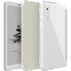 TUDIA SKN FLIP progettata per la custodia Onyx Boox Palma - [Chiusura magnetica] Cover in pelle testurizzata sottile con retro in TPU trasparente antiurto da 6,13 (Beige Chiaro)