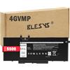 BLESYS 4GVMP Batteria per Dell Latitude 5400 5500 PC portatili 7,6V 68Wh