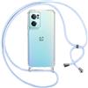 Pnakqil Cover per OnePlus Nord CE 2 5G con Cordino, Trasparente Custodia con Laccio Tracolla Cellulare Girocollo Collana Protettiva per OnePlus Nord CE 2 5G 6.43, Viola