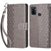 KENHONER Compatibile Cover con Oppo A53s 4G,Premium Pelle PU Portafoglio Flip Libro Custodia Cover per Oppo A11S [Protezione Completa] (Grigio)