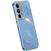 RankOne La Custodia del Telefono è Adatta per Realme C71 / Realme P3 Lite (6.67 Inches), Case per Cellulare in Silicone con Telaio Galvanico - Blu navy