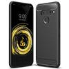 Cruzerlite Custodia per LG V50 ThinQ, Carbon Fiber Texture Design Anti-Scratch Shock Absorption Back Cover per LG V50 ThinQ (Black)
