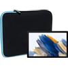 Slabo Sleeve bag custodia protettiva per tablet per Samsung Galaxy Tab A8 10.5 2021 (LTE | WiFi) Custodia per neoprene Phablet - TURCHESE NERO | TURQUOISE BLACK