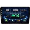 BXLIYER SXAUTO ¦ 8G+256G ¦ Android 14 IPS Autoradio Per Audi A3 8P 8PA S3 RS3 (2003-2013) - Senza fili Carplay & Android Auto - LED Camera + MIC - DAB Fast-boot Volante 360-CAM DSP WIFI -2 Din 9 Pollici