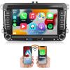 SIXWIN 2+64G Android 13 con CarPlay/Android/Mirror Link per VW Golf 5 Golf 6 Skoda Polo Passat Touran,7 TouchScreen Schermo Navigatore WiFi Bluetooth RDS FM USB