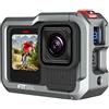 FiTSTILL Alluminio Metallo Cage Telaio Case per Go Pro Hero 13/12/11/10/9 | Multifunzione Utility Frame Cage con vite da 0,6 cm Doppia scarpa fredda Collegare alla luce video Microfono Hero 13 Kit di