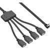 SinLoon Cavo splitter USB C a 4 USB-A, cavo di prolunga USB 2.0 con ricarica multipla e sincronizzazione dati, supporto OTG, trasmissione 480 Mbps 1 m (L)