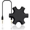 innoGadgets® Jack Splitter | Distributore per prese jack da 3,5 mm con 6 connettori | Incluso cavo per il collegamento alla sorgente audio