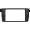 Audioproject A418 - Mascherina autoradio 2 DIN doppio DIN per BMW serie 3 E46 auto, cornice da incasso nera