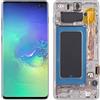 SwarKing Nessuna impronta digitale: ricambio TFT compatibile con Samsung S10 Plus SM-G975F/DS SM-G975U (nero con cornice), display LCD, digitalizzatore touch screen, montaggio con strumenti di riparazione