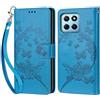 KENHONER Compatibile Cover con Honor 70 lite/Honor X8 5G / Honor X6 4G,Premium Pelle PU Portafoglio Flip Libro Custodia Cover per Honor 70 lite [Protezione Completa] (Blu)