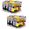 Supply Guy 10 cartucce compatibile con Brother LC-22U per DCP-J785DW MFC-J985DW