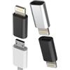 HOYULLI Adattatore micro USB da dado a connettore Lightning (3 pezzi) per iPhone 14 13 12 11 Pro Max 7 8 per Apple MFi Certified Android cavo di ricarica dati lightning jack caricatore convertitore per