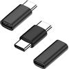Zescyha 4 Pezzi Adattatore USB C Femmina a Femmina e Maschio Maschio, Connettore USB C 3.1 per Ricarica Rapida 5A 10Gbps Dati Video, Compatibile con Samsung Galaxy Tablet PC Cuffie Caricabatterie Auto