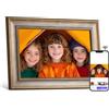 BWJBSW Cornice Digitale 10 Pollici WiFi, BWJBSW Cornice Elettronica in Legno, HD IPS Schermo Touch da 1280x800, 16GB di Memoria, Auto Rotazione, Condividi Foto e Video con la Famiglia e Amico