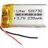 Liter energy battery Batteria 501730 LiPo 3.7V 230mAh 0.851Wh 1S 5C Liter Energy Battery per l'elettronica Ricaricabile Telefono Portatile Smartwatch Orologio GPS - Non adatto per Radiocomando 32x17x5mm (230mAh|501730)