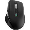 INFINMIND Mouse Bluetooth Senza Fili con Smart Flying Scroll, Rotellina ergonomica per il pollice, silenzioso per 3 dispositivi - Compatibile con Windows/Mac OS/Chrome/Android (Nero)