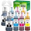 FANSHENG 102 Inchiostro Compatibile con Epson 102 Flaconi di Inchiostro per Ecotank ET-2750 ET-4750 ET-4850 ET-3850 ET-2756 ET-2751 ET-2850 ET-2856 ET-3700 ET-3750 ET-4856 ET-15000 (8P 2BK/2C/2M/2Y)