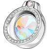 lenoup Supporto ad anello per telefono con strass, supporto per telefono con diamanti artificiali, anello per dito per telefoni e pad (argento)