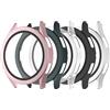 Simpeak 5 Pezzi Cover Compatibile con Samsung Galaxy Watch 4 40mm, Custodia Caso con Vetro Temperato HD Pellicola Protettiva, Anti-Graffio, Full Protezione, Trasparente, Nero, Argento, Rosa, Verde