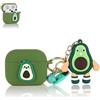 Derhom Airpods 3 Silicone Case Funny Cute Fashion Soft Cartoon Cover Skin Compatible for Apple Airpods 3 [Serie Cartone Animato con Bambola] (Avocado)