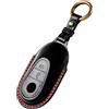 OFF WE GO Cover Chiavi in Pelle Custodia Chiave con Portachiavi Guscio Copertina Chiave per Mercedes Benz C-Class W206 S-Class W223 GLC X254 EQS V297 EQE V295 Coprichiave Macchina Copri Chiavi, Nero