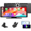 Ezonetronics Carplay Wireless Android Auto Wireless Display, Schermo per auto IPS 10.26 con Navigazione GPS 4K Dashcam Telecamera Portatile Autoradio Bluetooth Controllo vocale Touch Screen Mirror Link AUX FM