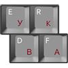 HQRP Adesivi laminati di russo cirillico per tastiera con caratteri rossi su sfondo trasparente per il computer portatile PC/desktop