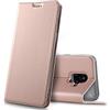 Verco Galaxy A6 Cover, Custodia a Libro Pelle PU per Samsung Galaxy A6 2018 Case Booklet Protettiva [magnetica integrata], Rosa